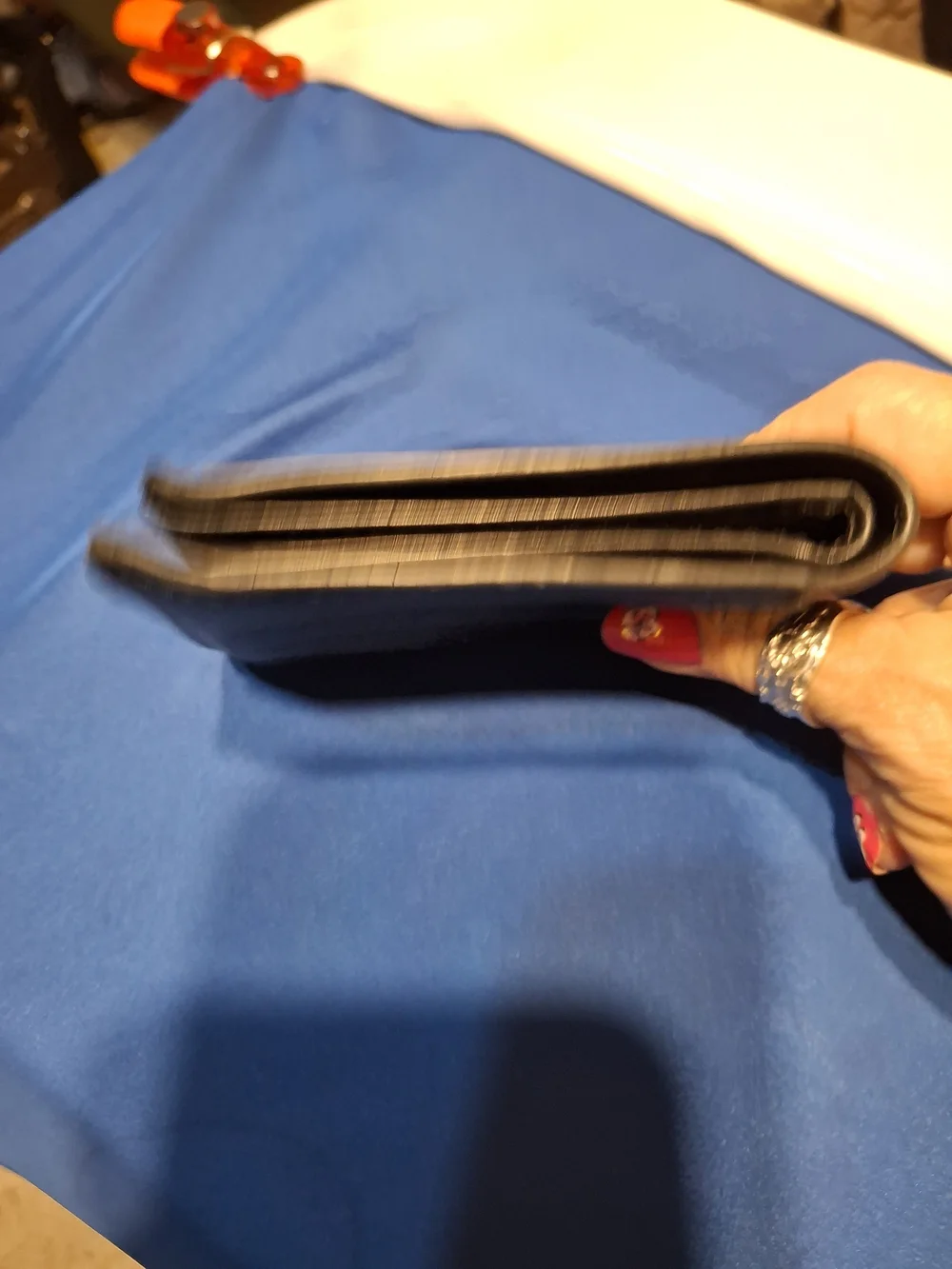 Velez Black Leather Men's Bi-fold Wallet